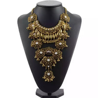 Sacred Lotus Maxi Statement Necklace-Necklaces-The Songbird Collection