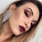 Rhinestone Heart Tassel Earrings - 4 Colors- LOW STOCK! - The Songbird Collection 