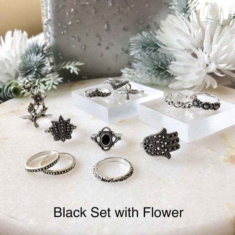 Black Ring Sets - Choose from 3 Sets! - The Songbird Collection 