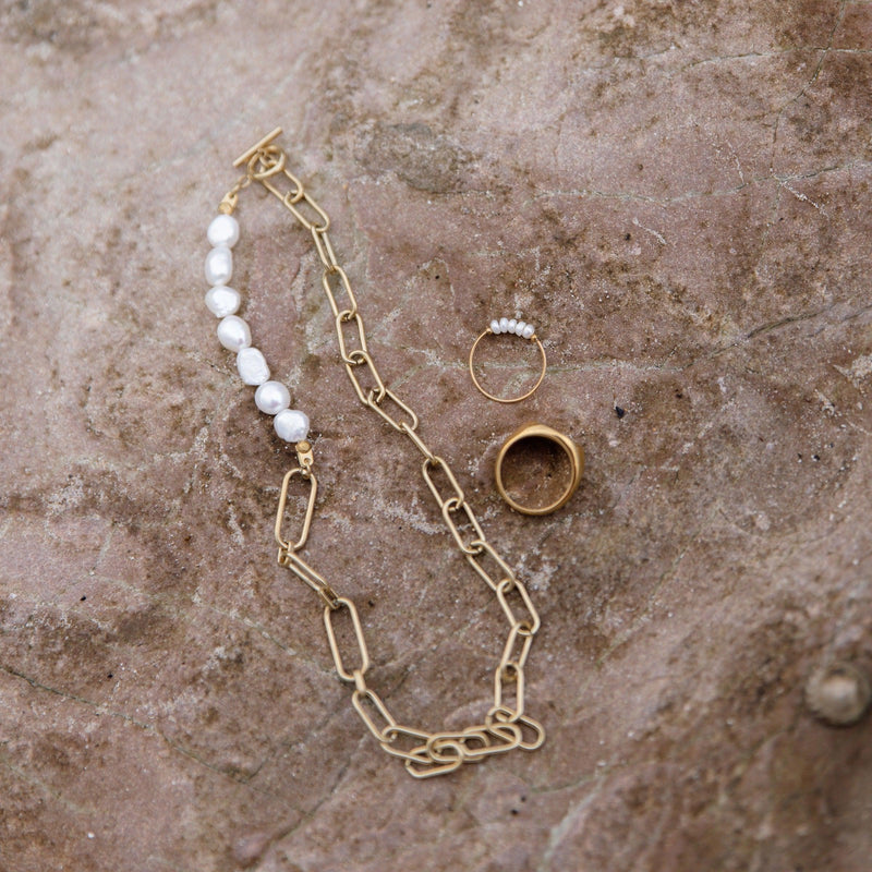 Addison Freshwater Pearl Necklace-Necklaces-The Songbird Collection