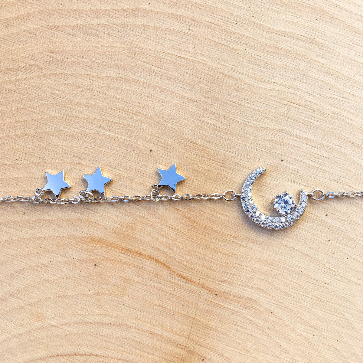 Moon and Stars Charm Bracelet - LOW STOCK! - The Songbird Collection 