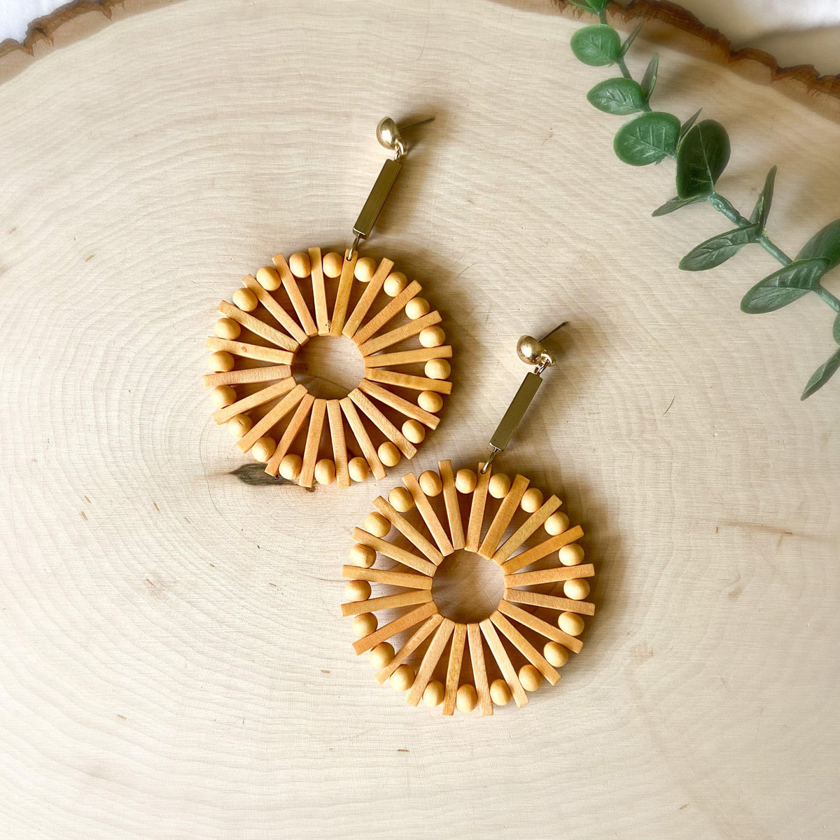 Playa Rica Wooden Statement Earrings - The Songbird Collection 