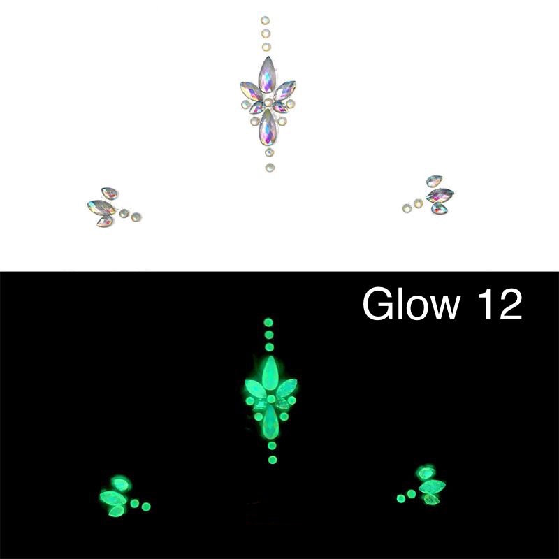 Glow in the Dark Face Gems - 14 NEW Designs for 2020! - The Songbird Collection 