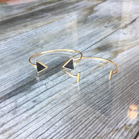 Marble Triangle Bracelet - Gold and Silver - LAST CHANCE! - The Songbird Collection 