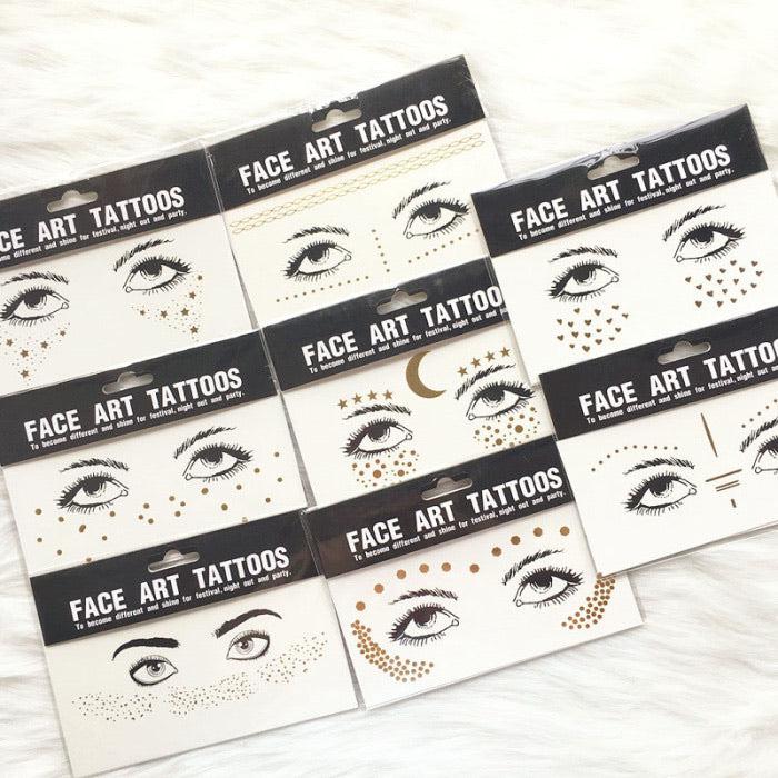 Metallic Face Temporary Tattoo Jewels - 11 Designs LOW STOCK!! - The Songbird Collection 