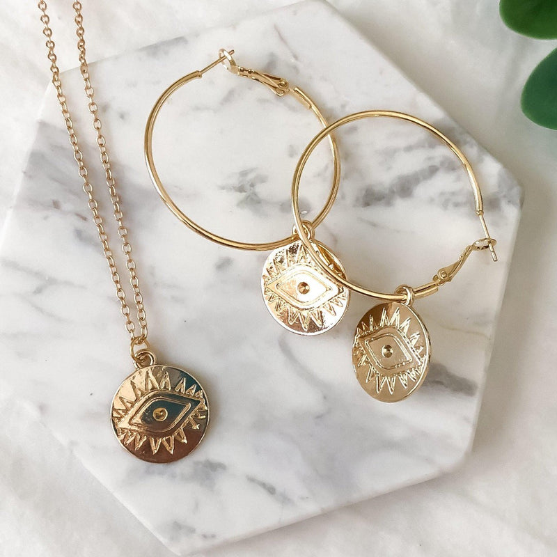 The Golden Eye Hoop Earrings - 6 LEFT!! - The Songbird Collection 
