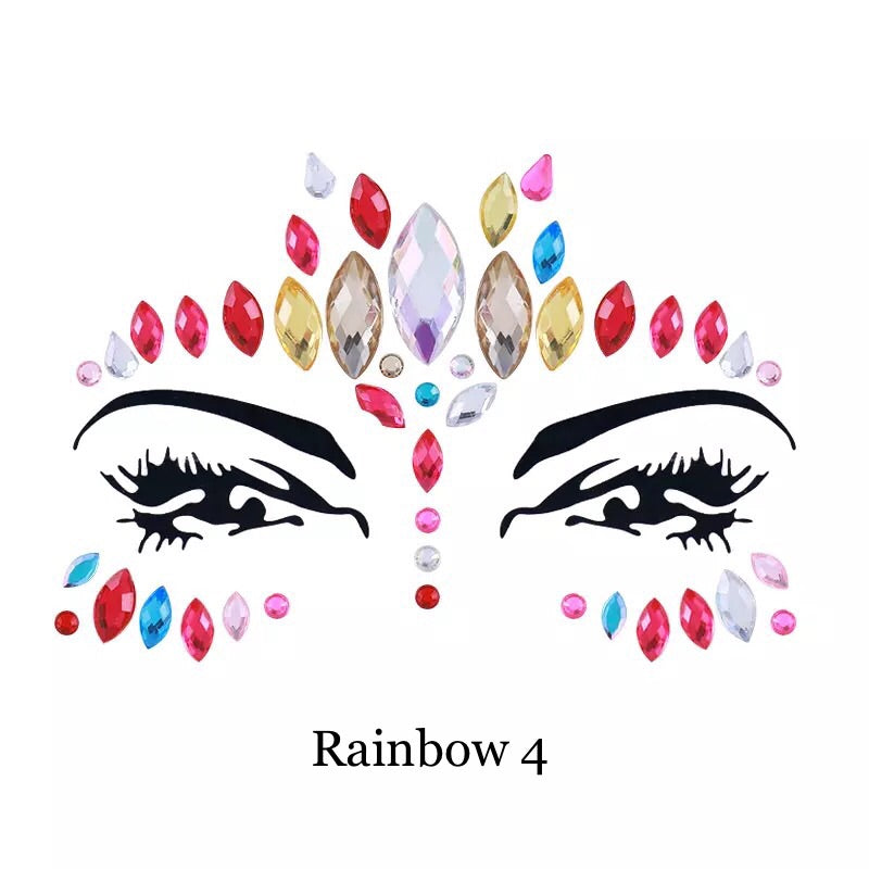 🌈 Rainbow Blast Face Gems 💎 8 Colorful Designs! - The Songbird Collection 