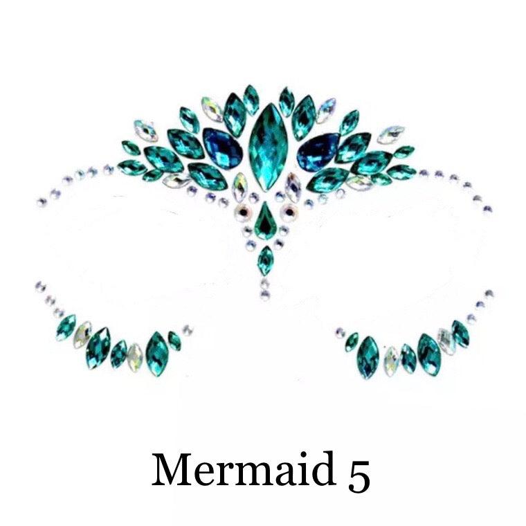 Mermaid Face Gems - 5 Designs! - The Songbird Collection 