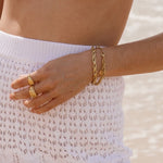 Kassia Block Chain Bracelet-Bracelets-The Songbird Collection
