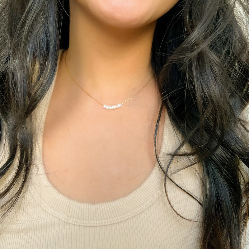Amerie Pearl Seed Beads Necklace - NOW IN SILVER TOO!