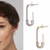 Glitz Safety Pin Earrings - As Seen on Celebrities! - The Songbird Collection 