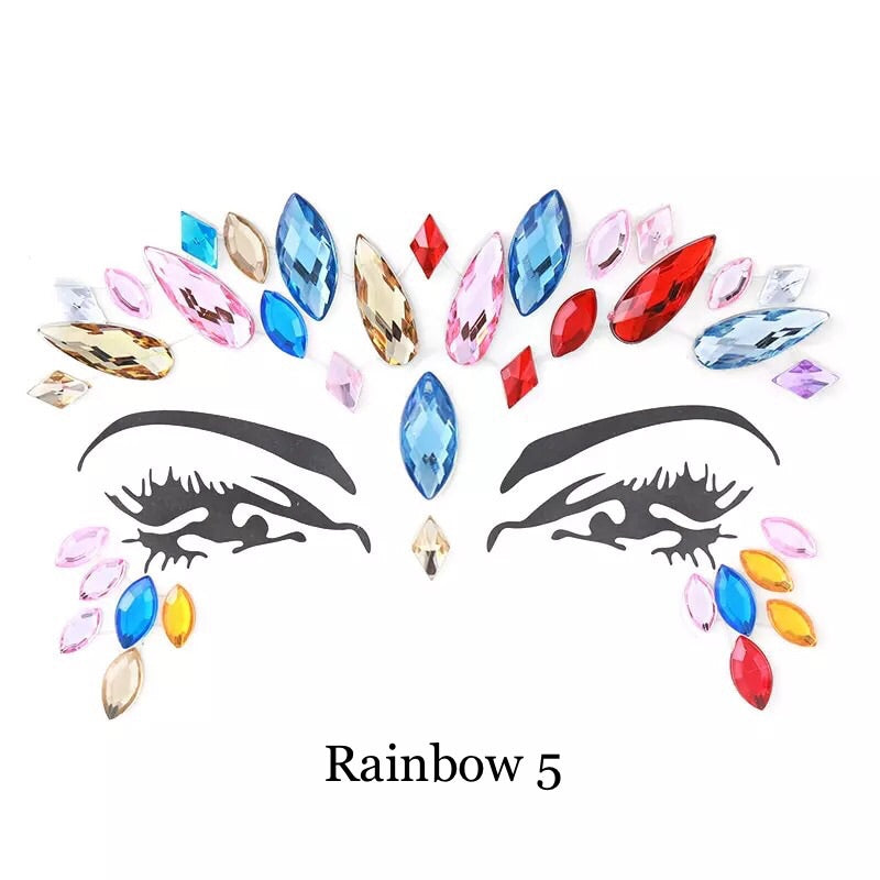 🌈 Rainbow Blast Face Gems 💎 8 Colorful Designs! - The Songbird Collection 