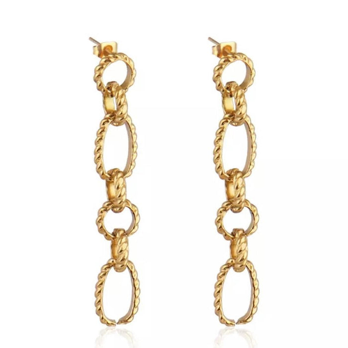 Charlotte Chain Link Earrings-Earrings-The Songbird Collection