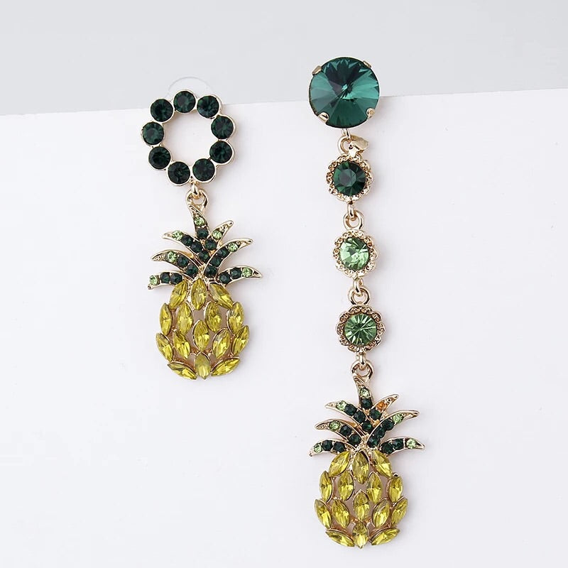 🍍 Hula Pineapple Asymmetric Earrings 🍍  - 6 LEFT! - The Songbird Collection 