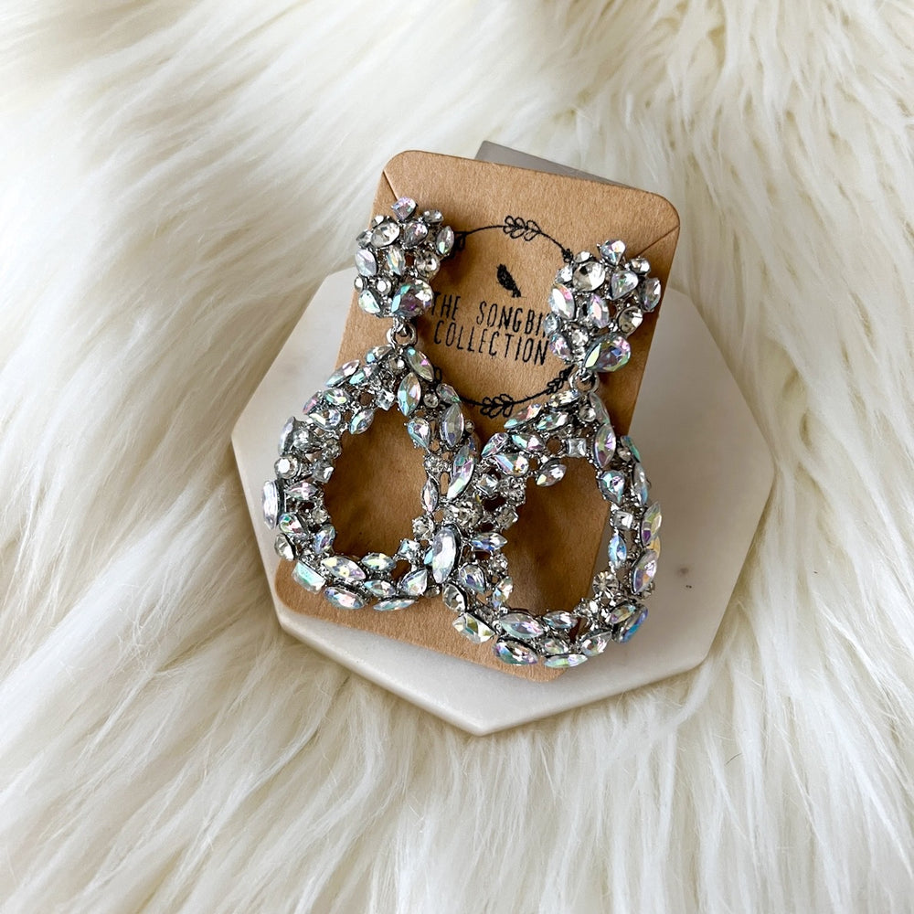Tear Drop Silver Iridescent - 2 LEFT