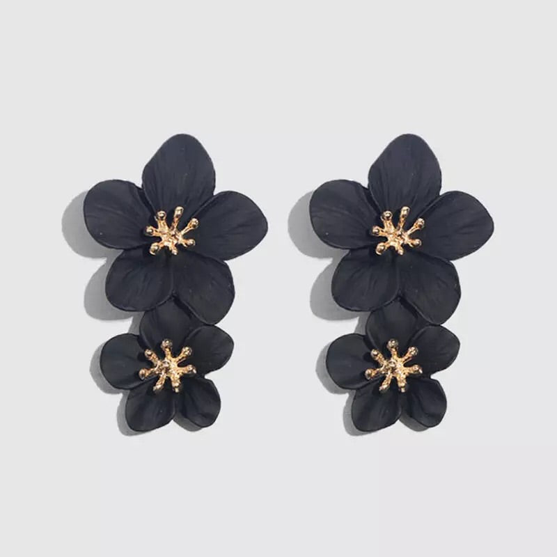 Hibiscus Flower Drop Earrings - 16 Colors LOW STOCK!! - The Songbird Collection 