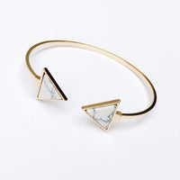 Marble Triangle Bracelet - Gold and Silver - LAST CHANCE! - The Songbird Collection 