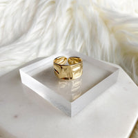 Hana Hammered Ring - 925 Silver-Rings-The Songbird Collection