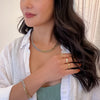 Two Toned Cuban Chain Necklace-Necklaces-The Songbird Collection