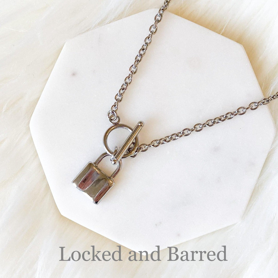 Locked 🔒 Chain Necklace - 2 Styles in Stainless Steel! LOW STOCK!! - The Songbird Collection 