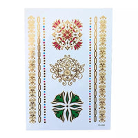 Metallic Temporary Tattoos - 6 STYLES! Feathers and Center Pieces - The Songbird Collection 