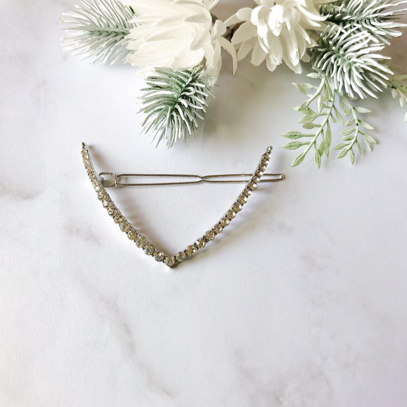 Check or X Rhinestone Hair Clips - Now in Gold and Silver! - The Songbird Collection 