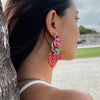 Caribbean Palm Leaf Earrings - 4 Colors - The Songbird Collection 