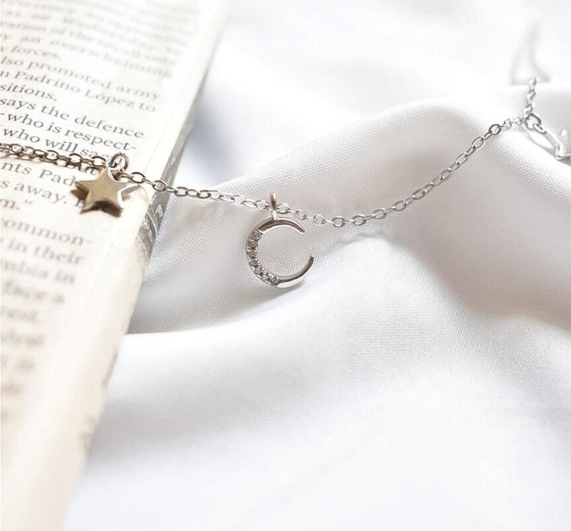 Lune et étoiles Sterling Silver Choker - RESTOCKED! - The Songbird Collection 