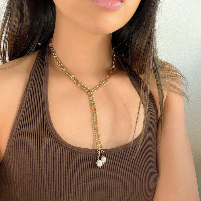 Anais Freshwater Pearl Necklace-Necklaces-The Songbird Collection