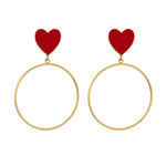 Red Heart Hoop Earrings - 2 Styles! - The Songbird Collection 