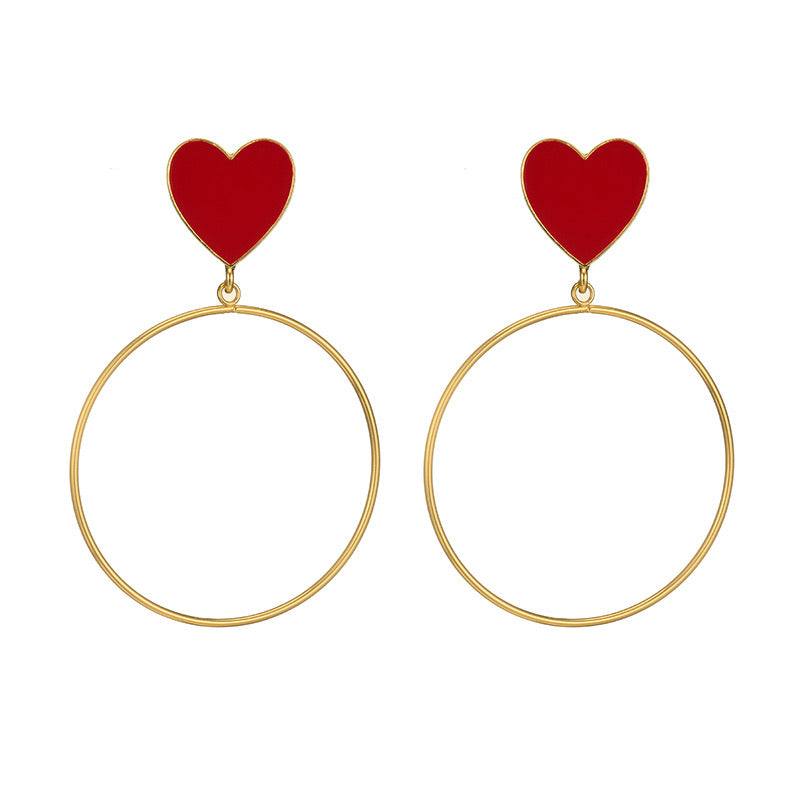 Red Heart Hoop Earrings - 2 Styles! - The Songbird Collection 