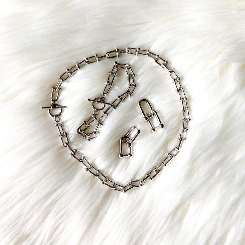 Bar-Belle Chain Link Necklace-Necklaces-The Songbird Collection