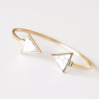 Marble Triangle Bracelet - Gold and Silver - LAST CHANCE! - The Songbird Collection 