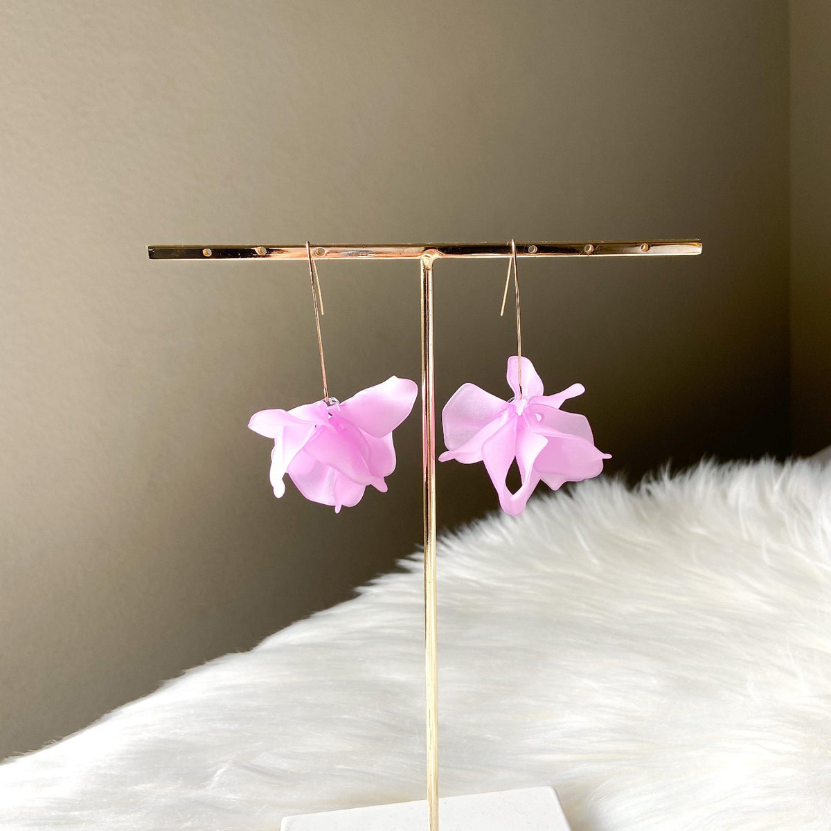 Cyclamen Petal Drop Earrings - 13 COLORS!-Earrings-The Songbird Collection