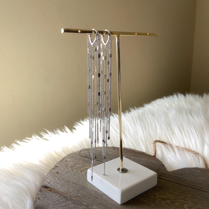 Chainfall Duster Earrings-Earrings-The Songbird Collection
