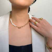 Addison Freshwater Pearl Necklace-Necklaces-The Songbird Collection