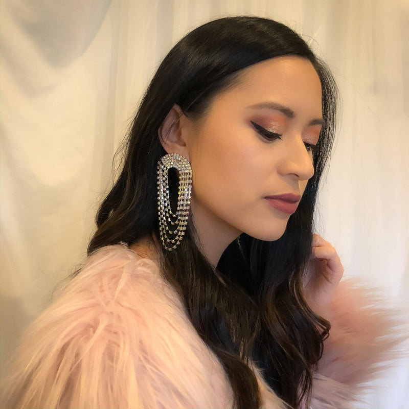 Roa Rhinestone Statement Earrings - LOW STOCK! - The Songbird Collection 