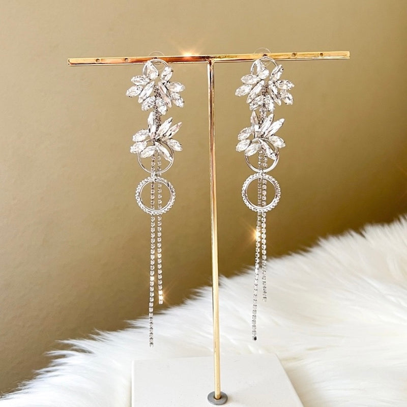 Amaryllis Rhinestone Earrings-Earrings-The Songbird Collection