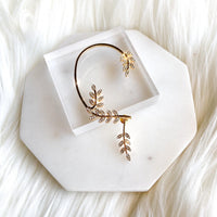 Laurel Leaf Ear Hook / Ear Cuff-Earrings-The Songbird Collection