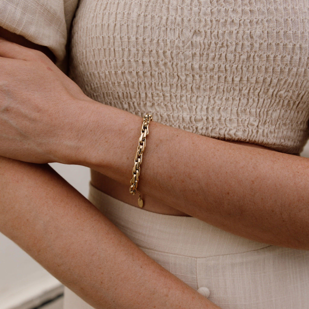 Kassia Block Chain Bracelet-Bracelets-The Songbird Collection