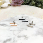 Simple Line Stud Earrings - Fan Favorite! RESTOCKED !! - The Songbird Collection 