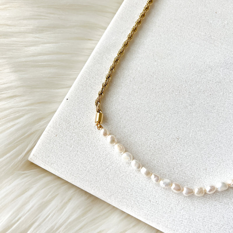 Ashlyn Freshwater Pearl Necklace-Necklaces-The Songbird Collection