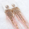 Lavish Feather & Rhinestone Earrings - LOW STOCK! - The Songbird Collection 