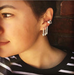 Glitz Safety Pin Earrings - As Seen on Celebrities! - The Songbird Collection 