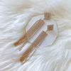 Square  Rhinestone Duster Earrings - The Songbird Collection 