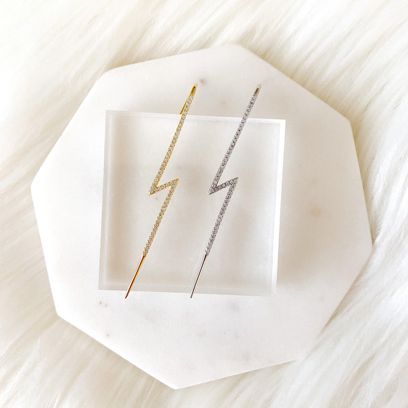 Lightning Ear Hook / Ear Cuff-Earrings-The Songbird Collection