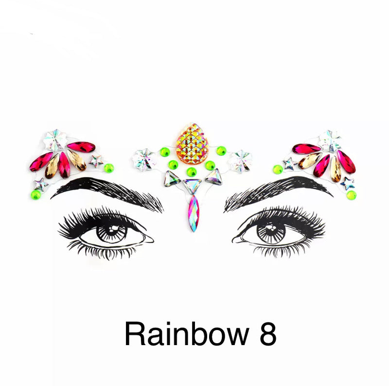 🌈 Rainbow Blast Face Gems 💎 8 Colorful Designs! - The Songbird Collection 