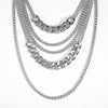 Chévere Layered Chain Necklace-Necklaces-The Songbird Collection