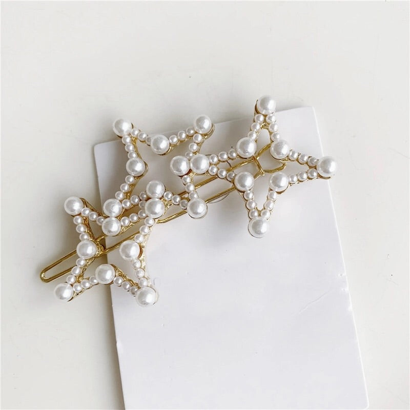 Hair Barrettes with Mini Pearl Beads - 5 Styles! - The Songbird Collection 