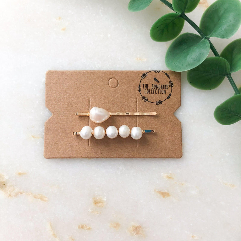 Handmade Freshwater Pearl Hair Pins - LOW STOCK! - The Songbird Collection 